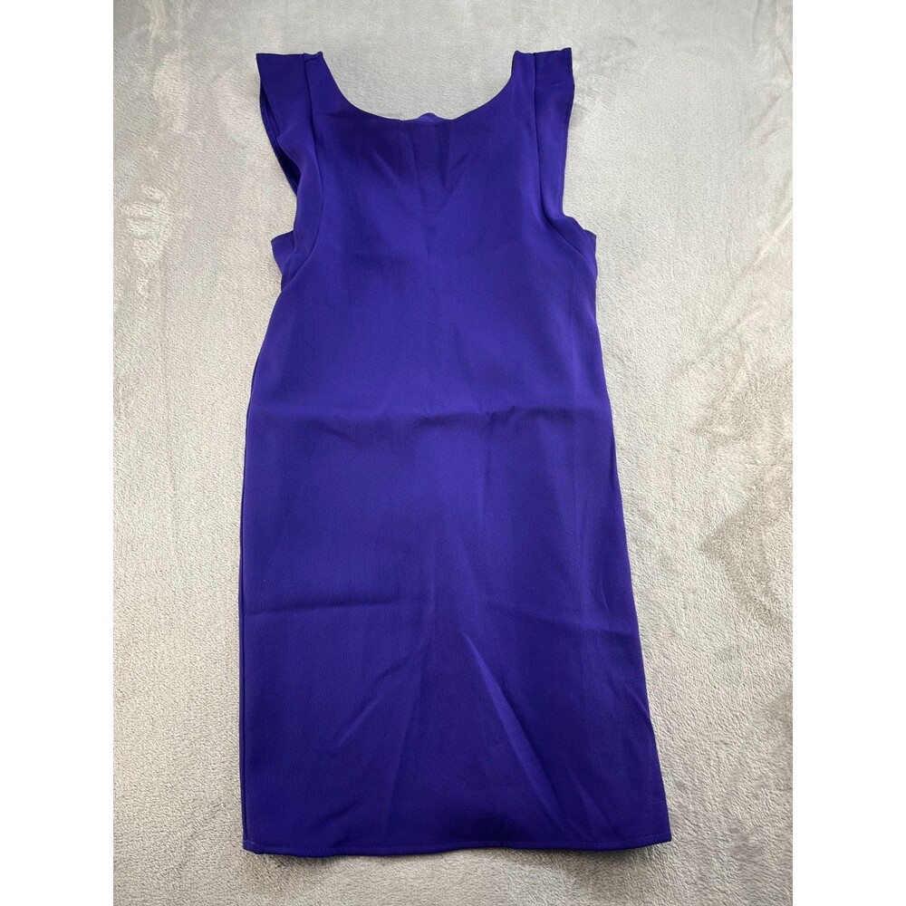Everly Tunic Top Womens Small Purple Sleeveless Zip Career Workwear